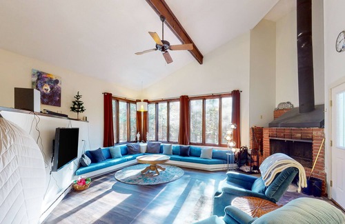 Winhall House | Dog-friendly woodland home with fireplace & deck - near Stratton & Bromley
