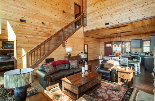 Sevierville Cabin | Dollywood Luxury Cabin | Private Pool, Hot Tub, Game Room & Theater