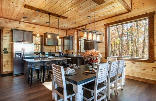 Sevierville Cabin | Dollywood Luxury Cabin | Private Pool, Hot Tub, Game Room & Theater