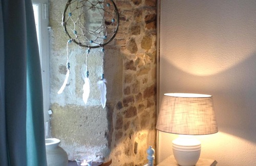 Mazieres Bed & Breakfast | Domaine Charente Glamping Familyroom Le Jardin with external toilet & shower house & outdoor kitchen