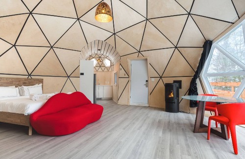 La Conception Ski Chalet | Dome at Bel Air Ideal for a couple - Private Jacuzzi & sauna - Bbq - Fireplace