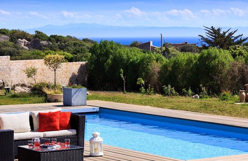 Pianotolli-Caldarello Villa | Dream villa in southern Corsica heated pool