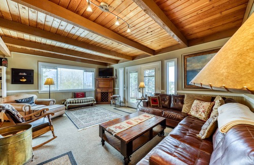 Tamarack Resort Cottage | Dreamy waterfront oasis with fireplace, firepit, patio, dock, and mountain views