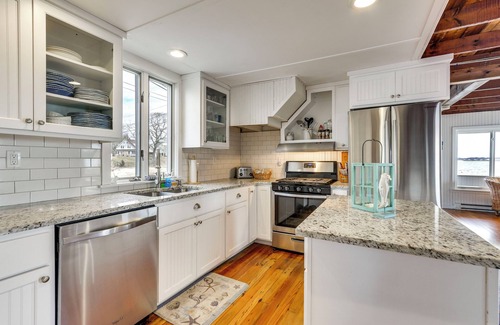 Westbrook Center House | Dreamy Waterfront Westbrook Home on Private Beach