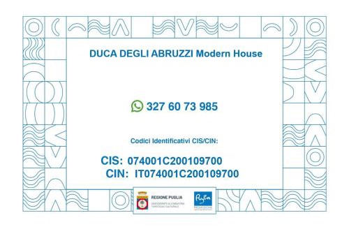 Brindisi Apartment | DUCA DEGLI ABRUZZI Modern House LUXURY RELAX - VICINO AEROPORTO - CHECK IN H24