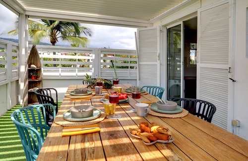 L'Ermitage-les-Bains Apartment | Duplex 4* - "NYLA Mango" 200m from the lagoon