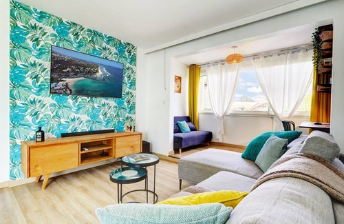 L'Ermitage-les-Bains Apartment | Duplex 4* - "NYLA Mango" 200m from the lagoon