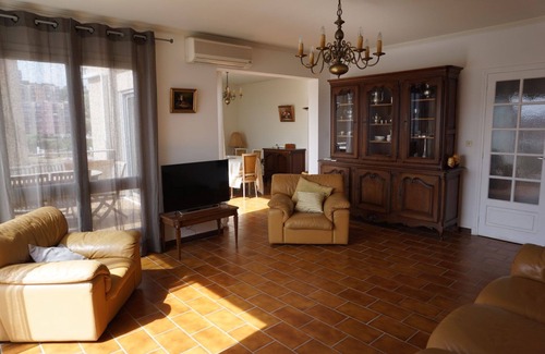 Le Ricanto Apartment | Duplex in Ajaccio, between two beaches, sea view, 7 per, 3 bdrms, 2 bathrms, 3 terraces