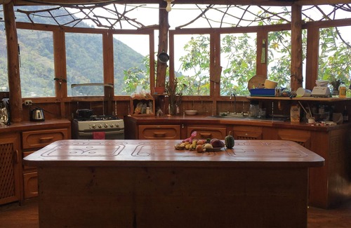 San Marcos La Laguna Cabin | Earthship Cabin Starboard Side w Epic Lake View