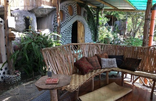 San Marcos La Laguna Cabin | Earthship Cabin Starboard Side w Epic Lake View