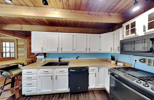 Dandridge Cabin | Easy Breezie | Lake Front, Tiki Bar, Hot Tub + Firepit