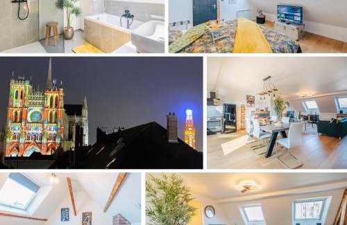 Centre Ville Apartment | Elegant 120m2-Face cathedrale-6 pers-free Parking