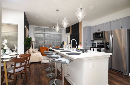 Southtown Apartment | Elegant 2BR w/Gym, Parking Near Rvrwalk & Dome