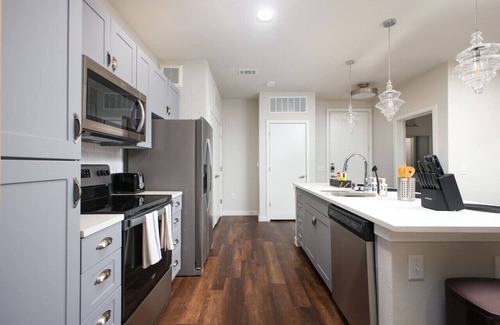 Southtown Apartment | Elegant 2BR w/Gym, Parking Near Rvrwalk & Dome