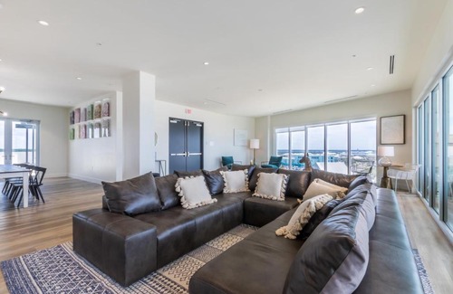 Gulf Shores House | Elegant 6 BR Condo with Beach and City Views, 2 large balconies, Next to the Hangout!