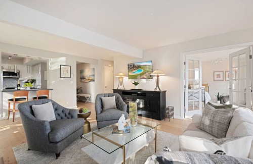 Toro Canyon Condo | Elegant Condo in Exclusive Polo Field Complex with Desk & Fireplace!