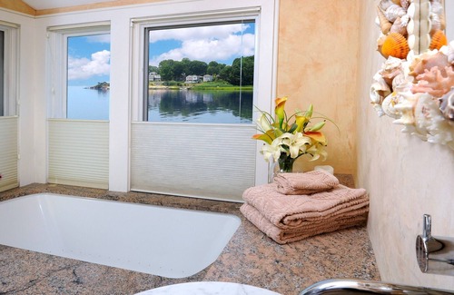 Stony Creek House | Elegant home direct waterfront on Long Island Sound overlooking Thimble Islands