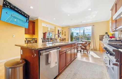 Cathedral City Villa | Elegant Spanish Villa, Waterfront, Monthly Stay