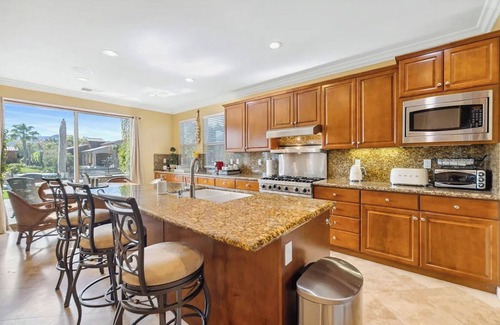 Cathedral City Villa | Elegant Spanish Villa, Waterfront, Monthly Stay