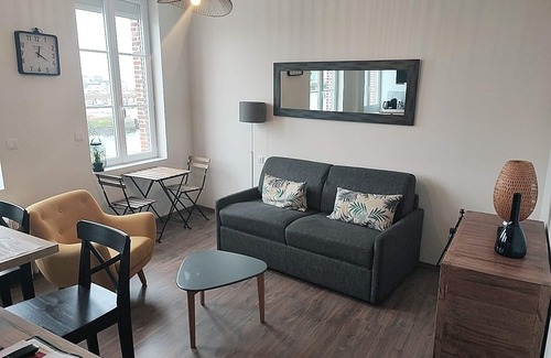 Fecamp Apartment | Elegant Studio, facing marina and harbour