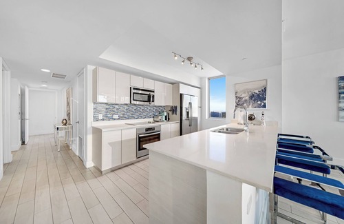 Hallandale Beach Apartment | ★ Elegant Vacation Home in Beachwalk with Balcony Overlooking Ocean Views
