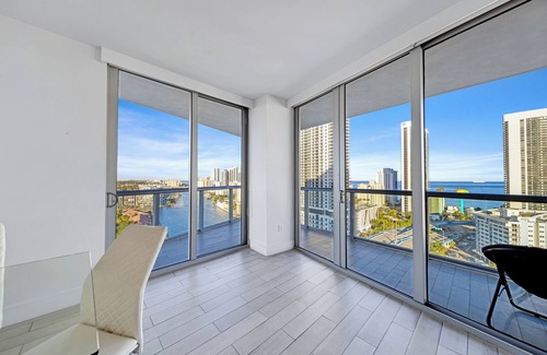 Hallandale Beach Apartment | ★ Elegant Vacation Home in Beachwalk with Balcony Overlooking Ocean Views