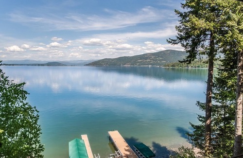 Sandpoint House | Elegant, Waterfront Retreat | Boat Lift, Hot Tub, Dog Friendly