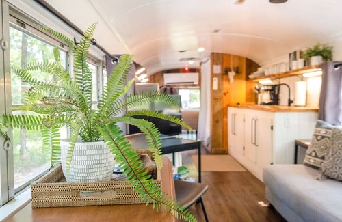 Newnata Cabin | Emerald Gypsy Skoolie. a Quirky Chic School Bus