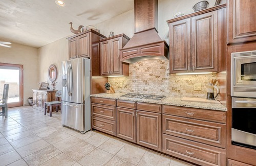 El Prado House | Enchanting dog-friendly home with firepit, patio, gas grill, & jetted tub