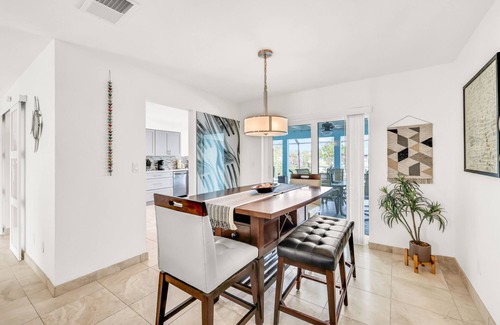 Fort Myers House | Enchanting waterfront home with pool, dock, washer/dryer, & dog-friendly