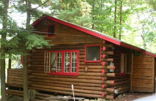 Silver Bay Cabin | Enjoy a charming 1939 Log Cabin on gorgeous Lake George .