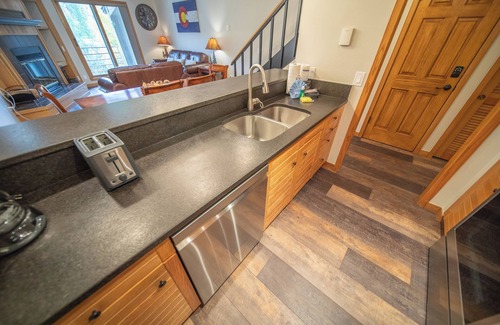 Mountain House Condo | Enjoy the pool & hot tub with an amazing view