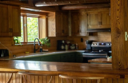 Gleason Cabin | Entire Log Cabin on Lake w/Hot Tub by UTV/Snowmobile Trails and Hiking Trails