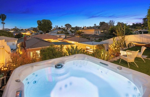 Point Loma Heights House | EPIC Sunsets, Multi-Level backyard Oasis, Hot Tub, 1 mi to Ocean Beach