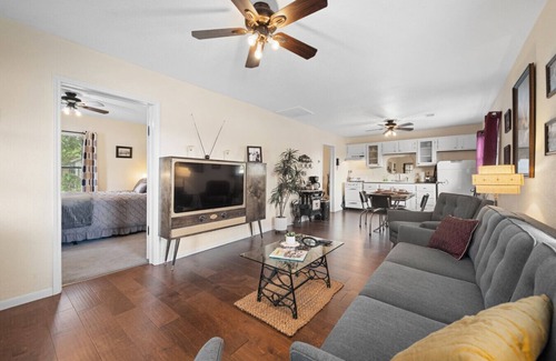 Russellville Apartment | Escape to Retro Bliss: 1950s Themed Duplex with Riverfront Charm!