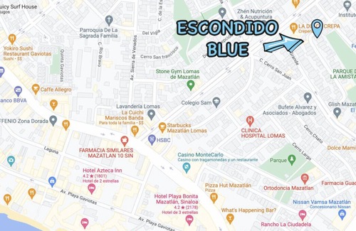 Lomas de Mazatlan Apartment | Escondido Blue #8 en zona lomas super centrica!