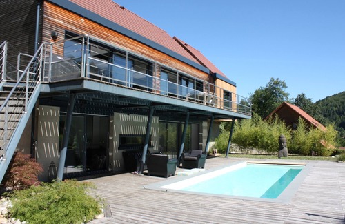 Husseren-Wesserling Ski Chalet | EXCEPTIONAL CONTEMPORARY CHALET baby foot, heated swimming pool from May to October