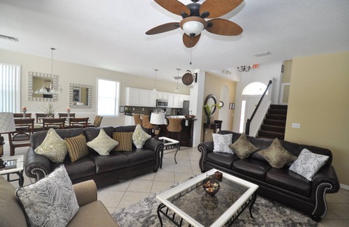 Haines City Villa | Exceptional Villa Large Private South Facing Pool/Spa Games & Exercise Room