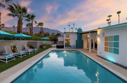 Racquet Club Estates House | Exotic Tropics - Mid-Century Oasis w/Pool & Casita