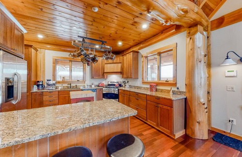 Carrabassett Valley House | Expansive Getaway with Mountain Views, Hot Tub, Home Theater & Game Room