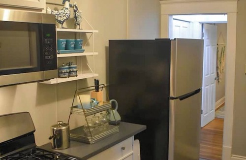 Huntington Apartment | Exposed Brick by Uni,Arena,Hosp+Towel Warmer,Robes