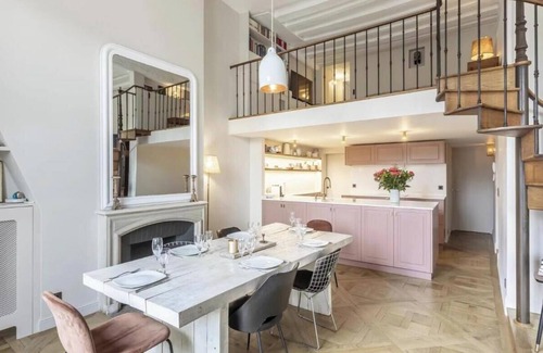 4th Arrondissement Apartment | Exquisite Marais Abode with Stunning River Viewsn