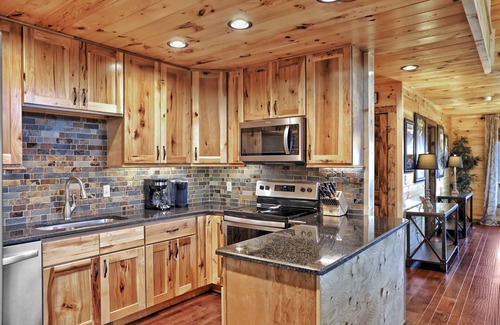 Chalet Village North Cabin | EXTRAORDINARY Luxury Cabin! PANORAMIC Views! Decks! Fire Pits! Theater! Gaming!