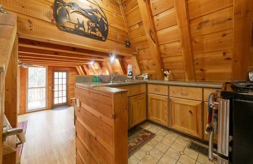 Cleveland Cabin | Falling Waters at Mustang Creek - A-Frame Lodge w/Hot Tub & Your Own Waterfall