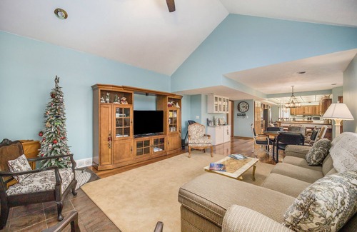 Lake Township House | Family-Friendly Lake View Home with Patio, Grill, Deck, Fireplace, & Free WiFi