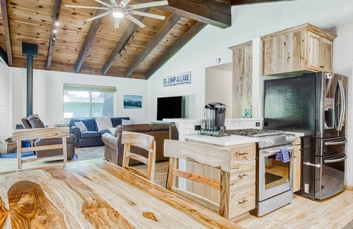 Montgomery Estates House | Family Home with Fast WiFi, Wood Stove, Firepit, & Enclosed Yard - Dogs OK