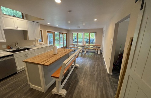Frankfort House | Family Lake Home – Bikes, Kayaks, Game Loft, Fire Pit, & No Cleaning Fees