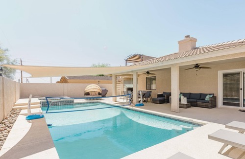 Lake Havasu City House | Family Retreat, Heated Pool + Spa, Game Room, Gym, Mini Golf, Boat Parking