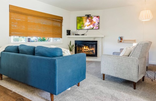 Fire Mountain House | Family vacation home w/ private hot tub - two miles from the beach - dogs OK