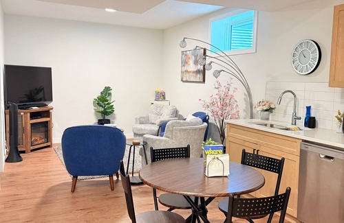 Southwest Calgary House | Family & work friendly suite, Sleeps 4, near mountains/parks, free WiFi+parking